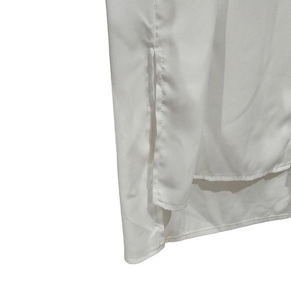Kkamang White Hi Low Midi Shirt Dress Korean Fashion Size XL - Picture 4 of 8